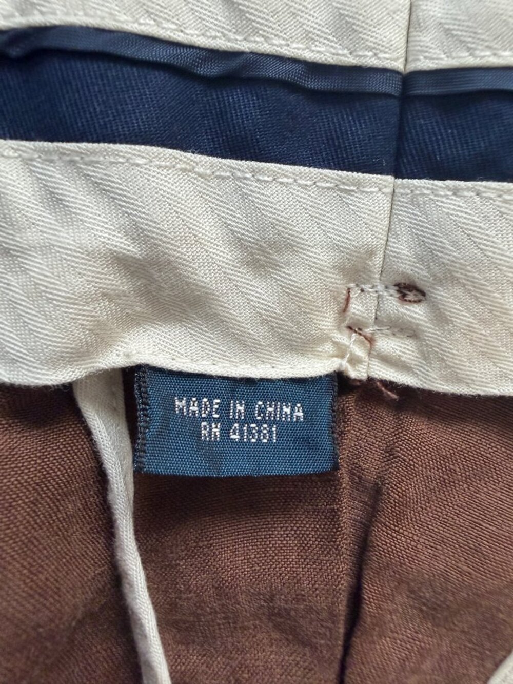 Vintage Polo Ralph Lauren MX Linen Silk Pants Brown 36/30 Luxury Trousers - EUC - Picture 5 of 12